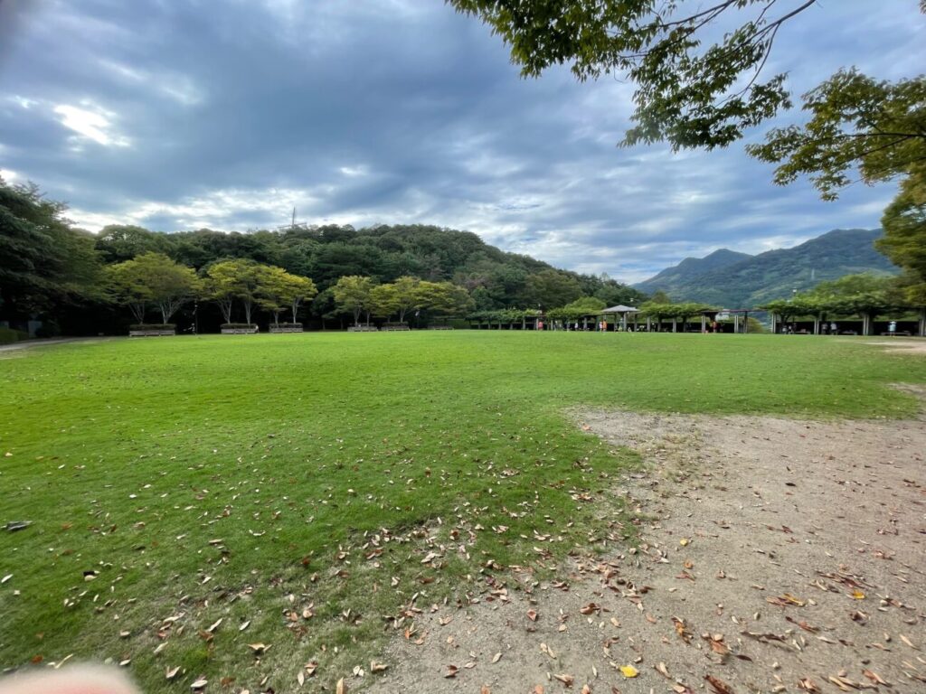 永源山公園の芝生広場
