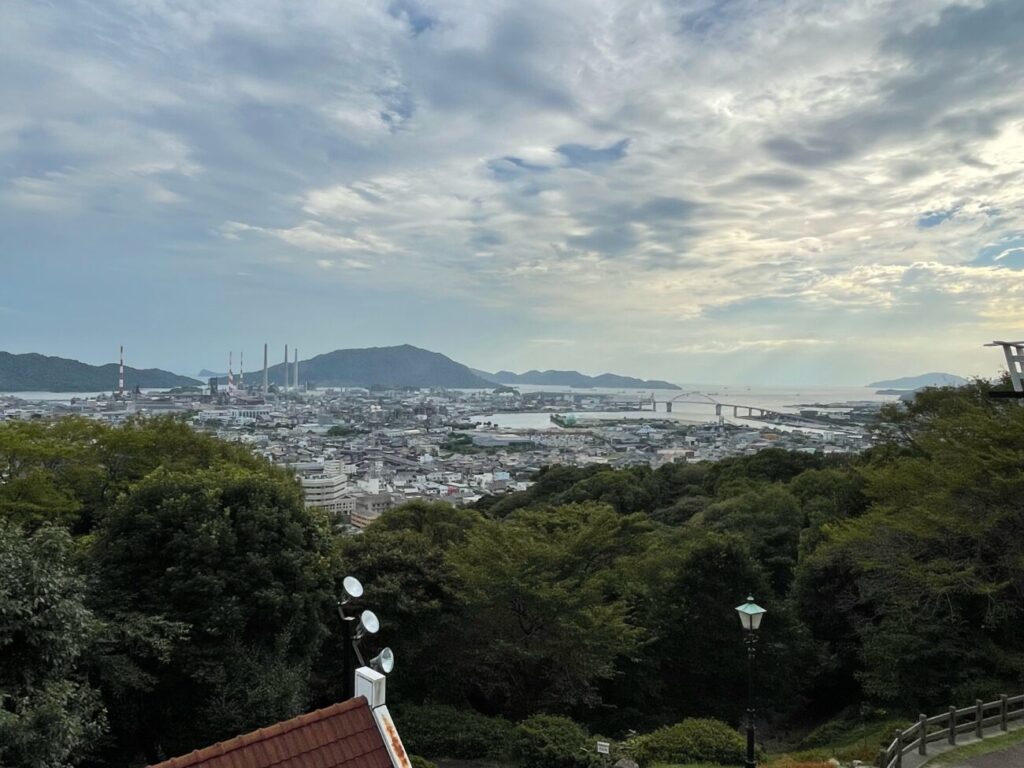 永源山公園の展望台から見る景色